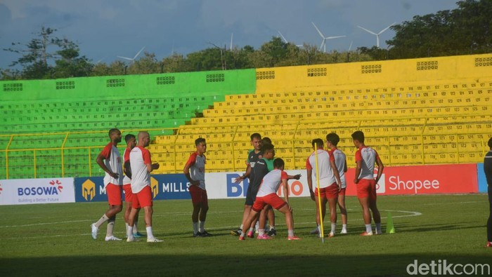 Latihan terakhir (OT) PSM Makassar jelang laga kontra Persis Solo di pekan ke-28 Liga 1 2022/2023.