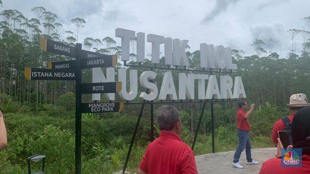 Titik Nol IKN Nusantara. (CNBC Indonesia/Ayyi Achmad Hidayah)
