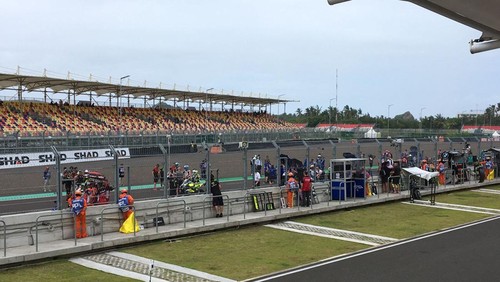 Can Oncu keluar sebagai juara race pertama WSSP di Sirkuit Mandalika, Sabtu (4/3/2023).