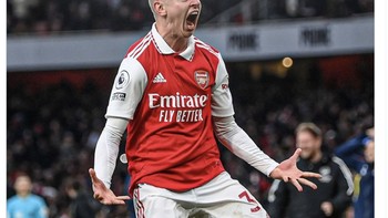 Arsenal mencetak gol terakhir dengan tendangan terakhir di menit ke -97. Foto: Twitter