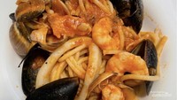 Spaghetti seafood khas Milan