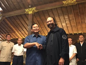 Prabowo Sebut Tak Masuk Akal Pemilu Ditunda Terus, Paloh Setuju