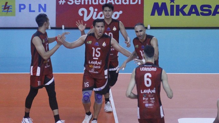Tim putra Jakarta LavAni Allo Bank kembali meraih kemenangan di final four seri dua Proliga 2023 Semarang, Minggu (5/3/2023).