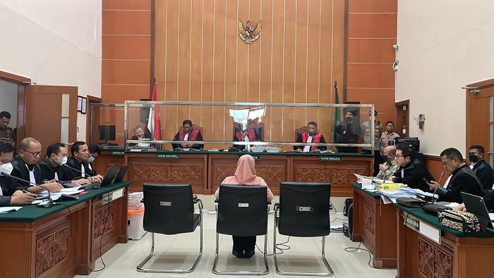 Ahli pidana dari UI di sidang kasus narkoba Irjen Teddy Minahasa (Silvia Ng/detikcom)