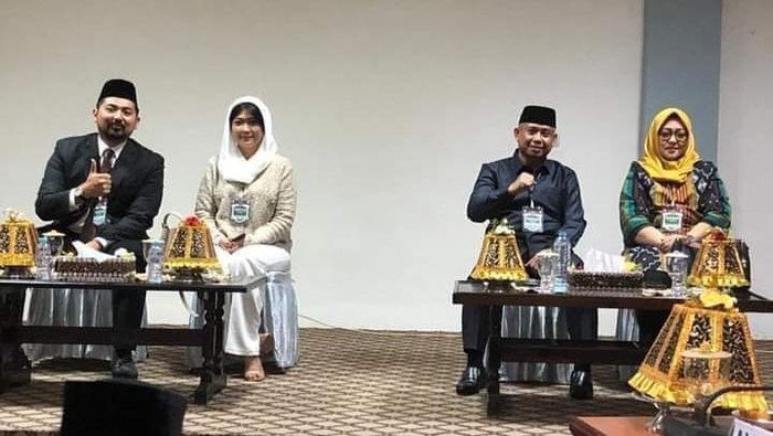 Akbar Andi Leluasa (kiri) dan Taqwa Muller (kanan) saat pemilihan wakil Bupati Luwu Timur.