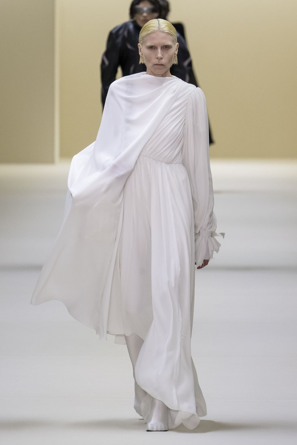 Model walks on the runway at Balenciaga Fall 2023 Ready To Wear Fashion Show on March 5, 2023 in Paris, France. (Photo by Aitor Rosas Sune/WWD via Getty Images)