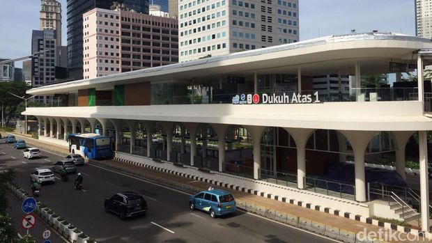 Halte Dukuh Atas 1. (Fathia Nabila Qonita/detikcom)