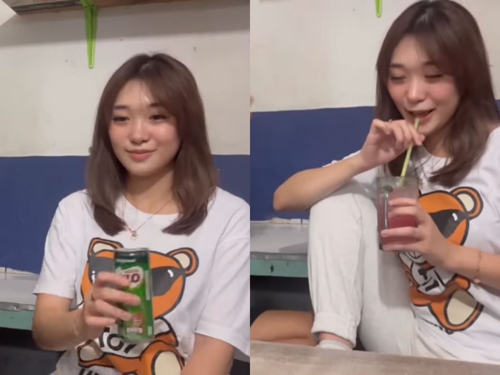 Livy Renata makan di warung kaki lima