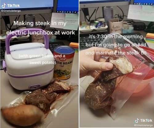 Masak Steak di Meja Kantor, Wanita Ini Dinilai Terlalu Ribet