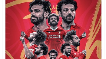 Dengan dua gol semalam, Mo Salah menjadi pencetak gol terbanyak Liverpool. Foto: Twitter