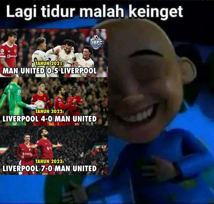 Meme MU dibantai Liverpool