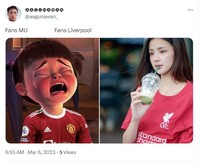 Meme MU dibantai Liverpool