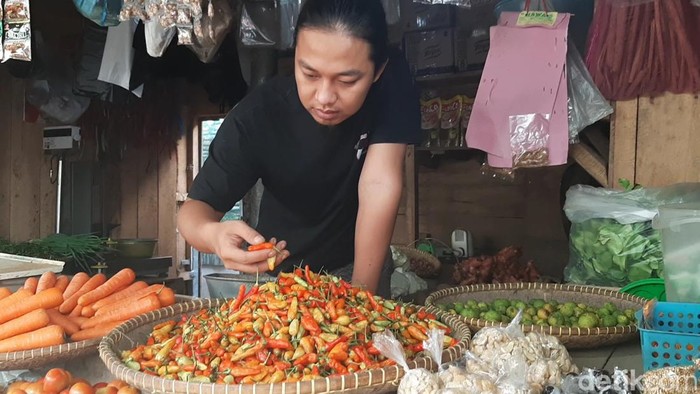 Pedagang cabai di Pasar Tradisional Rel, Kota Tasikmalaya