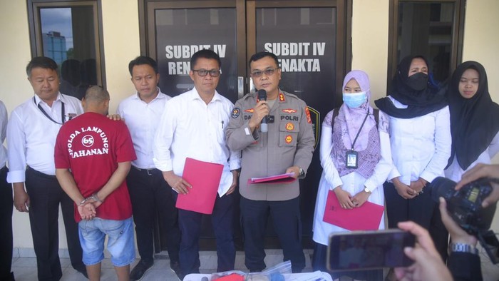 Pers rilis tindak pidana pencabulan (dok Polda Lampung)