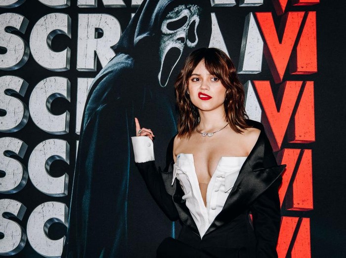1247844346 Jenna Ortega at the premiere of Scream VI held at AMC Lincoln Square on March 6, 2023 in New York City. (Photo by Nina Westervelt/Variety via Getty Images)