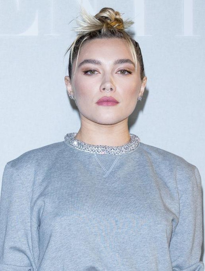 PARIS, FRANCE - MARCH 05: (EDITORIAL USE ONLY - For Non-Editorial use please seek approval from Fashion House) Florence Pugh attends the Valentino Womenswear Fall Winter 2023-2024 show as part of Paris Fashion Week  on March 05, 2023 in Paris, France. (Photo by Pascal Le Segretain/Getty Images)