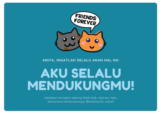 Contoh greeting card.