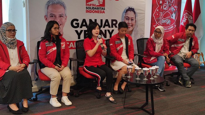 Konferensi pers PSI (Wilda-detikcom)