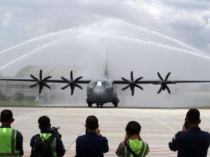 Potret Pesawat Super Hercules C-130J Pertama Tiba di Indonesia