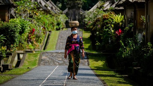 Menparekraf Sandiaga Uno di Desa Penglipuran, Bangli, Bali.