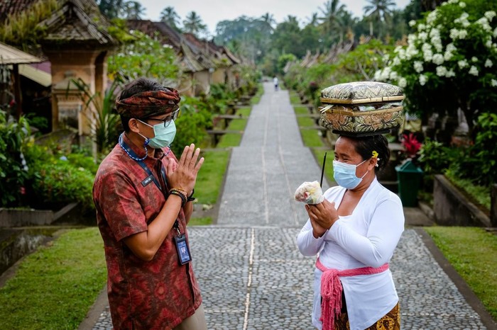 Menparekraf Sandiaga Uno di Desa Penglipuran, Bangli, Bali.