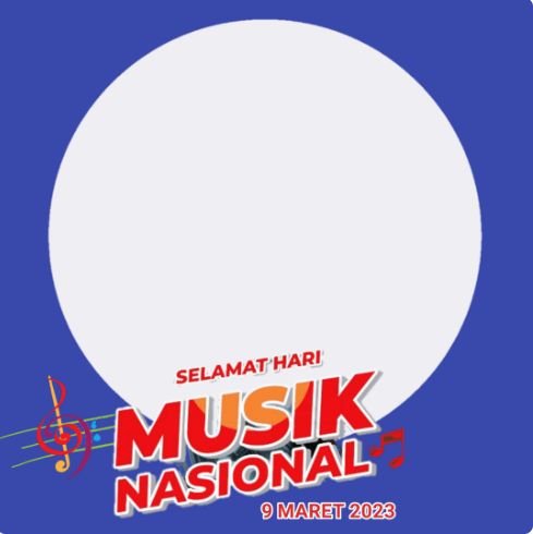 Twibbon Hari Musik Nasional 2023 bisa digunakan tanggal 9 Maret. Hari Musik Nasional adalah upaya meningkatkan apresiasi masyarakat pada musik Indonesia.