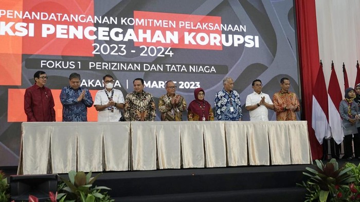 Acara penandatanganan komitmen pelaksanaan Aksi Pencegahan Korupsi 2023-2024
