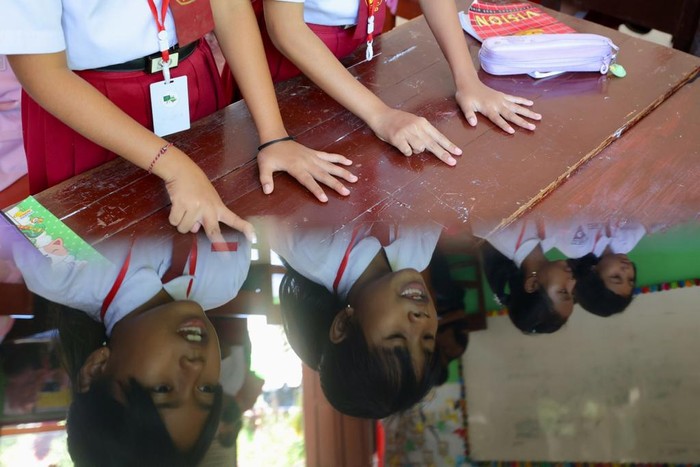 Keseruan anak-anak di Banyuwangi belajar berhitung dengan smart gasing