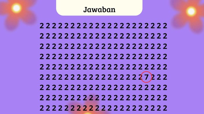 Tes Ketajaman Mata, Berhasil Temukan Angka Berbeda dalam 5 Detik?