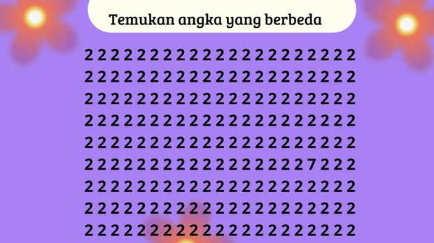Tes Ketajaman Mata, Berhasil Temukan Angka Berbeda dalam 5 Detik?