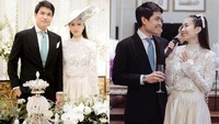 Beberapa minggu sebelum hari-H, Nong Poy menggelar bachelorette party atau pesta lajang. Pada kesempata itu, dirinya berpakaian ala ratu Inggris. (Foto: Instagram @niyadarweddinganswer)