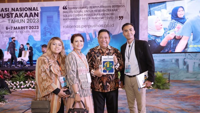 Bupati Dairi Eddy Keleng Berutu hadir di acara Rakornas Perpunas di Jakarta.