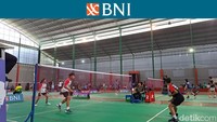 Di BNI Sirnas A Jateng 2023 pada hari ini, sejumlah partai 32 besar di babak utama juga sudah mulai dimainkan. Foto: Putra Rusdi/detikcom