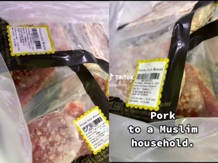 Keluarga muslim dikirimi daging babi
