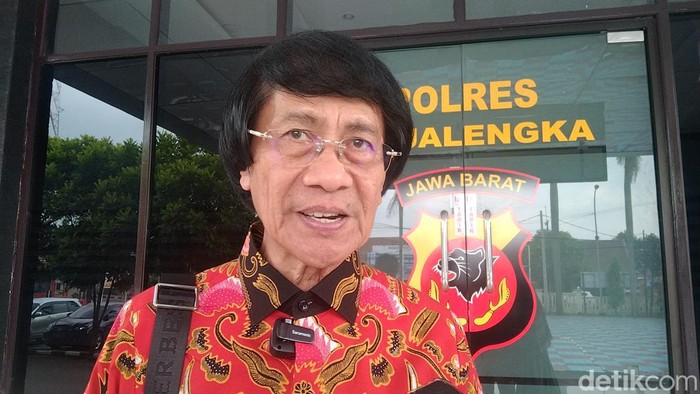 Ketua umum Lembaga Perlindungan Anak Indonesia (LPAI) Seto Mulyadi atau Kak Seto saat datang ke Mapolres Majalengka, Rabu (8/3/2023).
