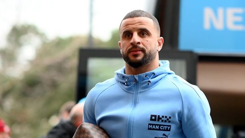 BOURNEMOUTH, ENGLAND - FEBRUARY 25: Kyle Walker of Manchester City arrives at the stadium prior to the Premier League match between AFC Bournemouth and Manchester City at Vitality Stadium on February 25, 2023 in Bournemouth, England. (Photo by Manchester City FC/Manchester City FC via Getty Images)