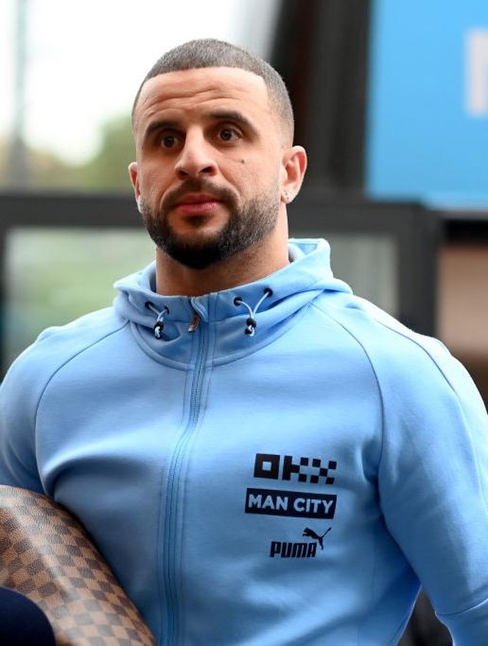 BOURNEMOUTH, ENGLAND - FEBRUARY 25: Kyle Walker of Manchester City arrives at the stadium prior to the Premier League match between AFC Bournemouth and Manchester City at Vitality Stadium on February 25, 2023 in Bournemouth, England. (Photo by Manchester City FC/Manchester City FC via Getty Images)