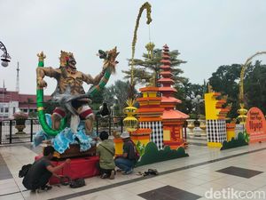 Semarak Ogoh-ogoh Tebar Toleransi Jelang Hari Raya Nyepi di Surabaya