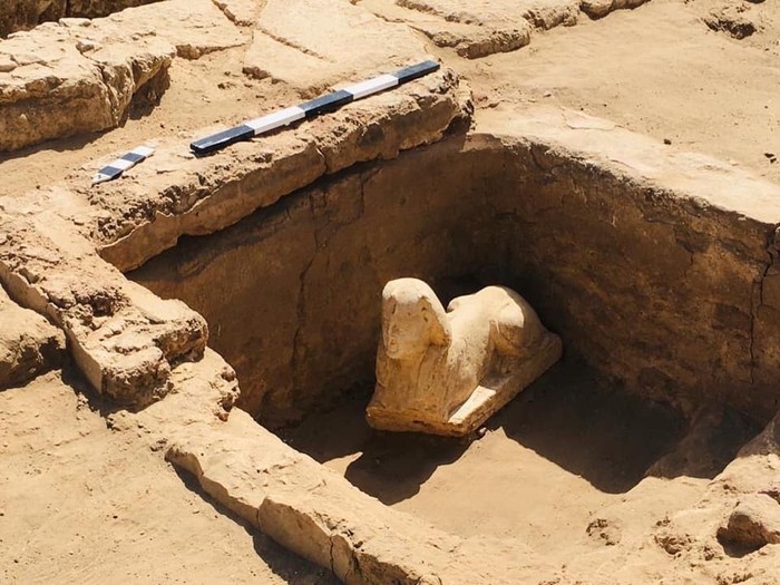 Patung Sphinx diduga berwajah kaisar Romawi (Kementerian Pariwisata dan Kepurbakalaan Mesir) Patung Sphinx diduga berwajah kaisar Romawi (Kementerian Pariwisata dan Kepurbakalaan Mesir)