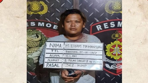 M Ilham Firmansyah (34), pencuri motor asal Jakarta beraksi di Bali. Ia ditangkap setelah beraksi dua kali di dua TKP berbeda.