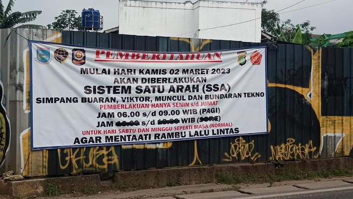 Penerapan one way di Tangsel