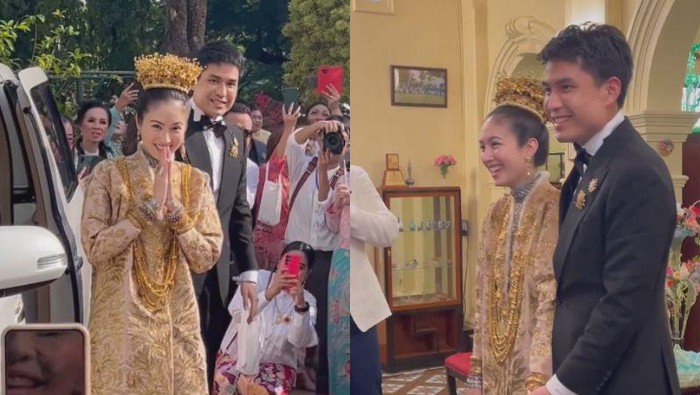 Pernikahan keduanya dilangsungkan pada Rabu (1/3/2023) di Baan Ar-Jor, museum bersejarah sekaligus hotel dan restoran, Phuket, Thailand. (Foto: Instagram @niyadarweddinga | Instagram @rucksanupat)