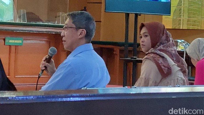 Sutikna, saksi dalam persidangan kasus suap Sudrajad Dimyati saat bersaksi di Pengadilan Tipikor Bandung, Rabu (8/3/2023).