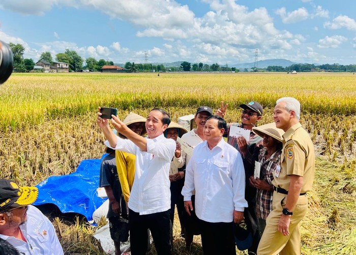 Jokowi, Prabowo dan Ganjar di Jateng
