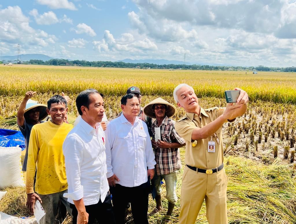 Jokowi, Prabowo dan Ganjar di Jateng