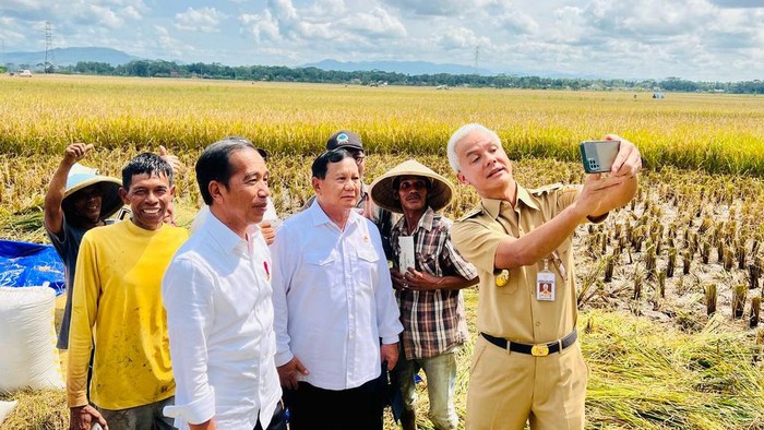 Jokowi, Prabowo dan Ganjar di Jateng
