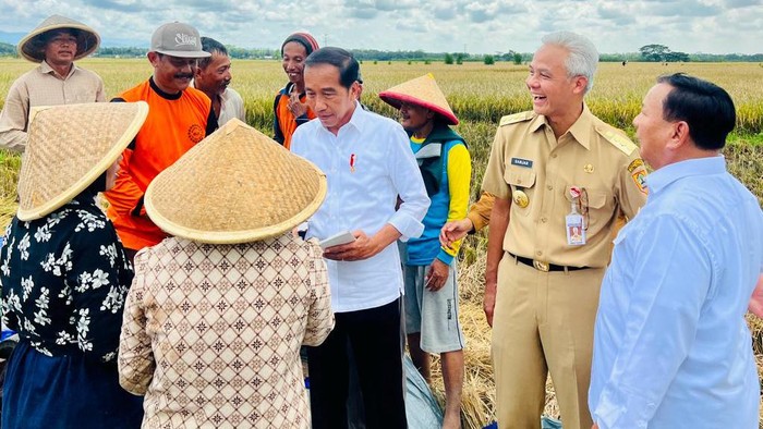 Jokowi, Prabowo dan Ganjar di Jateng