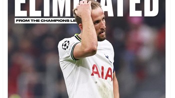 Tereliminasi di Liga Champion, kekeringan trofi Spurs pun harus berlanjut. Foto: Twitter