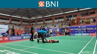 Usai berjuang sekuat tenaga dalam usaha merintis jalan mewujudkan impian menjadi pebulutangkis top di masa depan, Muhammad Voyage Afrizal Mahendra sempat mengalami masalah. Saat itu ia sudah meraih kemenangan bersama pasangannya, Emanuel Joseph Surya Hartono, di Ganda Taruna Putra (GTA). Foto: Putra Rusdi/detikcom