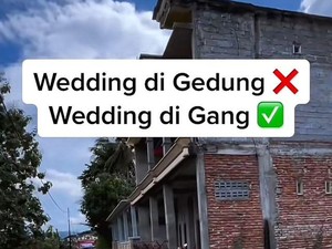 Viral Pernikahan di Gang Seperti Hotel Bintang Lima, Dekornya Bikin Takjub